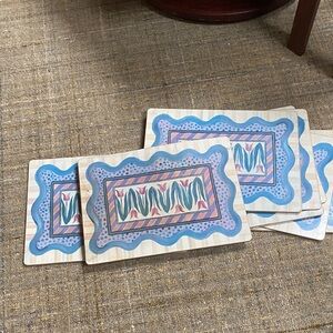 Eight McKenzie Childs placemats